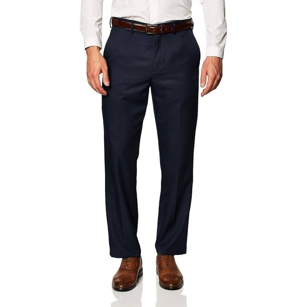 Amazon Essentials Chino Pants Mens 40x28 Navy Straight Leg Flat Front Casual